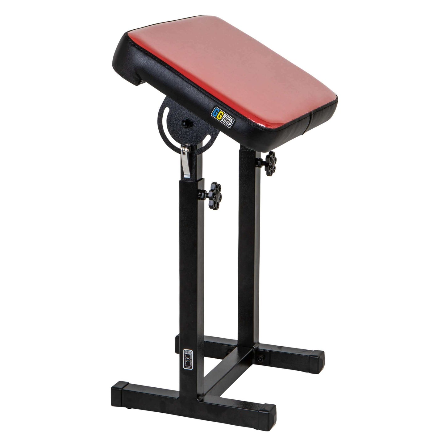 Adjustable tattoo armrest with red vinyl cushion, tattoo arm rest for clients, customized tattoo pillow, professional tattoo equipment
