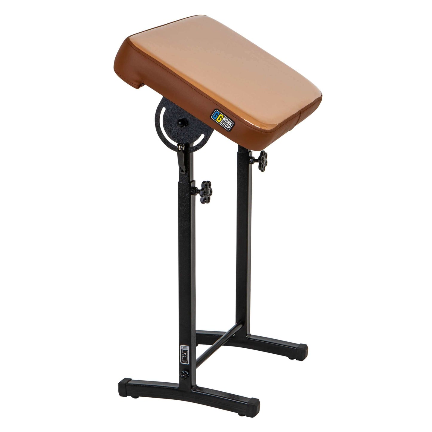 Adjustable tattoo armrest with vinyl pillow for clients, ideal tattoo arm rest for comfort, customizable tattoo pillow set in brown