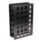 Deluxe Tattoo Ink Bottle Holder with 28 holes for 1 oz bottles, black durable design for organized tattoo workstation