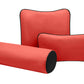 Vinyl tattoo pillow set with customized red tattoo armrests for client comfort, including a tattoo armrest and tattoo arm rests pack.