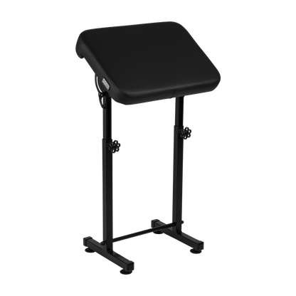 Black Tattoo Armrest Designer by GG Workshop, adjustable height, ergonomic design, perfect for tattooing sessions.
